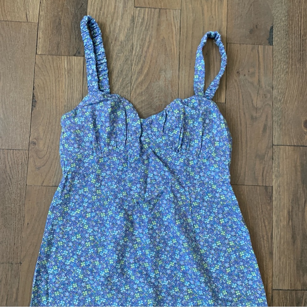 Aeropostale Blue Floral Sleeveless Dress NWT Size Medium - Picture 3 of 7